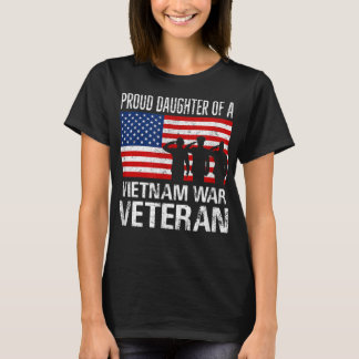 Camiseta Filha Orgulhosa Veterano da Guerra do Vietnã por M
