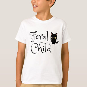 Camiseta Filha Selvagem com Design de Gato Preto