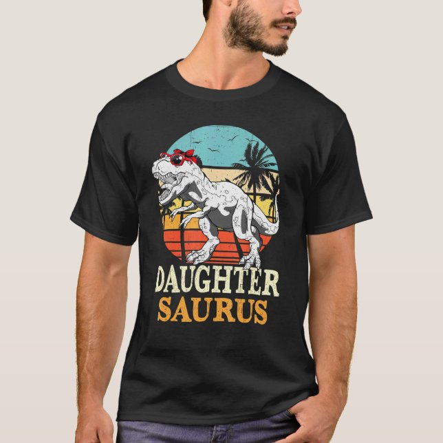 Camiseta Filha Surus Dinossaur Correspondendo à Família Mãe (Frente)