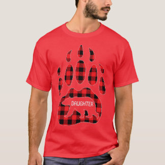 Camiseta Filha Urso Vermelho Xadrez Buffalo Correspondente
