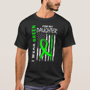 Camiseta Filha Verde Cerebral Doença renal paralela com con