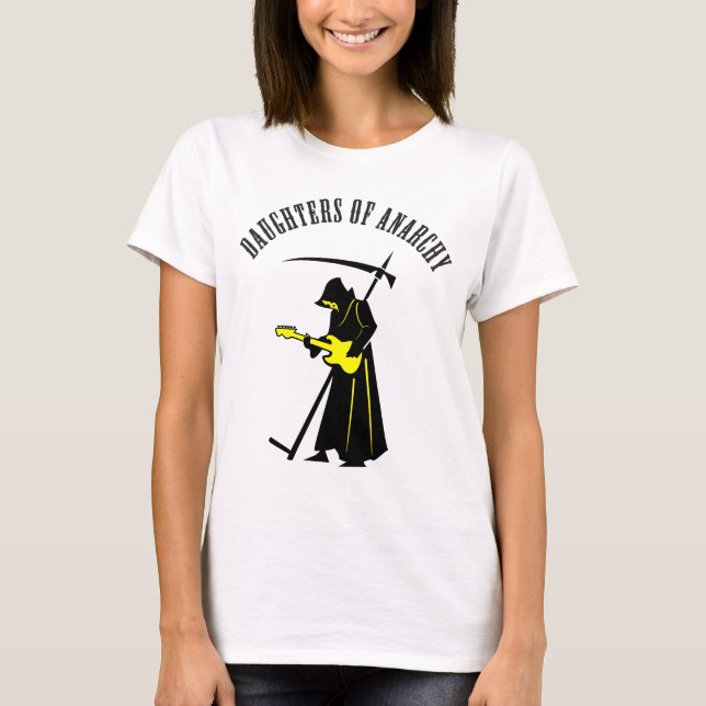 Camiseta Filhas da Anarquia Biker Death Metal Zombie (Frente)