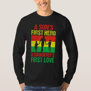 Camiseta Filhas do Orgulho do Pai Negro Primeiro São Heróis