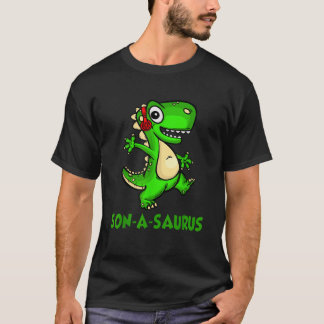 Camiseta Filho A Família Saurus Saurus Dinossaur Correspond