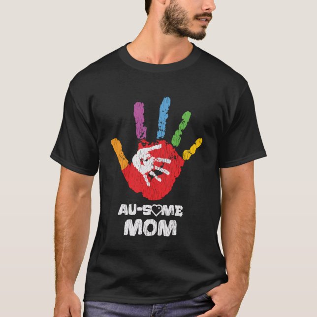 Camiseta Filho Autista Filha Incrível Mãe Autismo Consciênc (Frente)