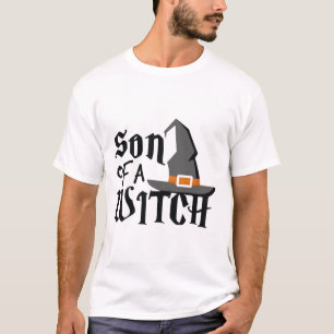 Camiseta Filho Bonito De Uma Bruxa Camiseiros De Halloween 