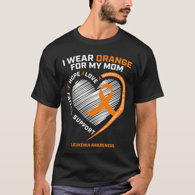 Camiseta Filho Dama Dão Conhecimento à Leucemia Mãe Leukemi (Frente)
