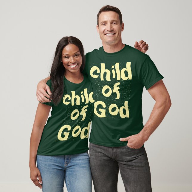Camiseta Filho de Deus, Bíblia, Citação Verde (Unissex)