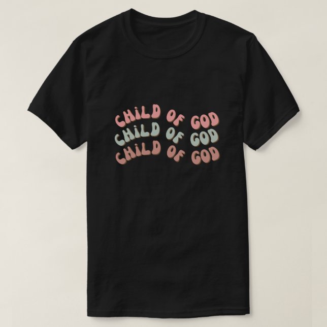 Camiseta Filho de Deus Ondas Retro (Frente do Design)