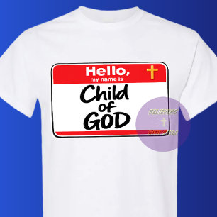 Camiseta Filho de DEUS - Placa de Nome