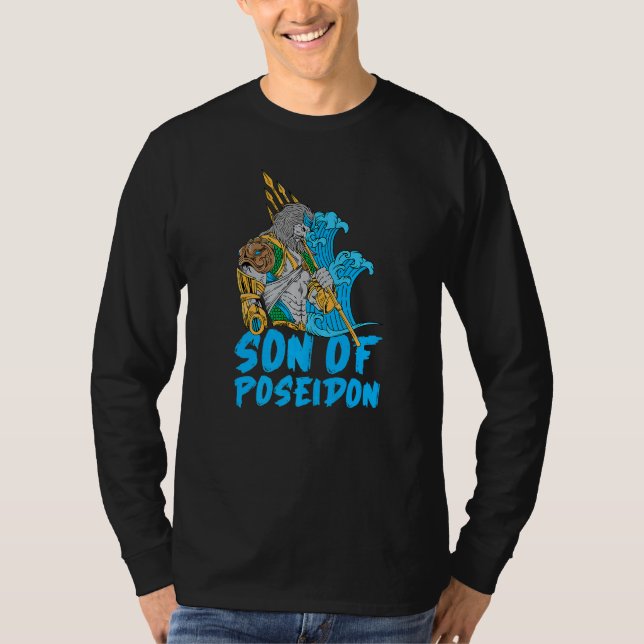 Camiseta Filho de Poseidon Deus do Mar Mitologia Grega (Frente)