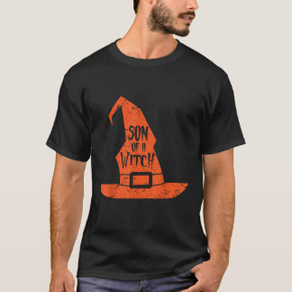 Camiseta Filho De Um Chapéu De Bruxa Pun Quote Custo Easy H