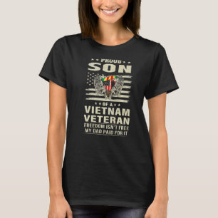 Camiseta Filho De Um Combate De Soldado Veterano Do Vietnã