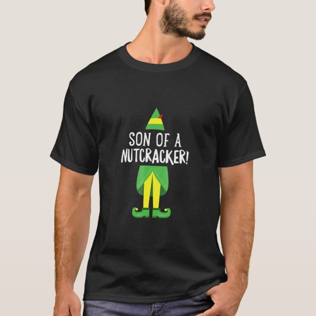 Camiseta Filho de um Nutcracker! T-Shirt Elf Natal Engraçad (Frente)