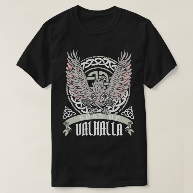 Camiseta Filho de Valhalla Vikings Viking Norse Norsêmen No (Frente do Design)