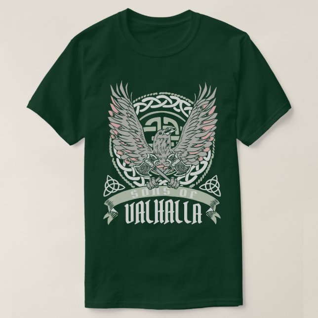 Camiseta Filho de Valhalla Vikings Viking Norse Norsêmen No (Frente do Design)