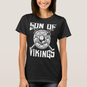 Camiseta Filho de Viking Ax Warrior Valhalla Warriors Mytho