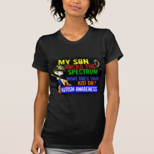 Camiseta Filho do autismo do espectro das rochas