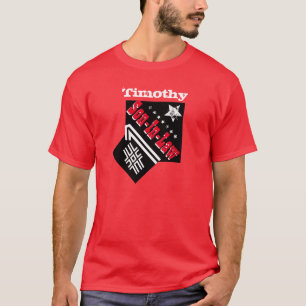 Camiseta FILHO do número um no branco vermelho A06C do