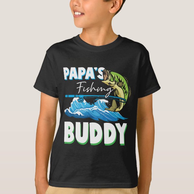 Camiseta Filho e pai pescando Pai do pescador Buddy Fly (Frente)