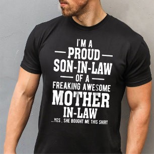Camiseta Filho Em Lei De Uma Mãe Incrível E Louca Em Direit