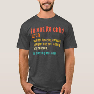 Camiseta Filho Favorito Genro Humor Familiar Citação menino