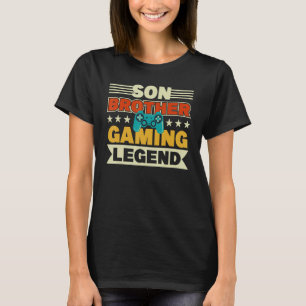 Camiseta Filho Irmão Gaming Legend Engraçado Vídeo Jogador 