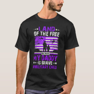 Camiseta Filho Militar Mês Roxo Terra Do Da Livre