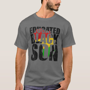 Camiseta Filho Negro Educado África Tribal História Orgul