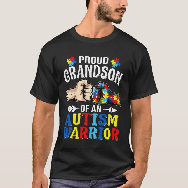 Camiseta Filho Orgulhoso De Um Autista Guerreiro Autista Au (Frente)