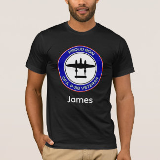 Camiseta Filho Orgulhoso de uma Mulher Veterana do P-38