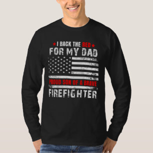 Camiseta Filho Orgulhoso Do Pai De Bombeiros Eu Retro O Ver