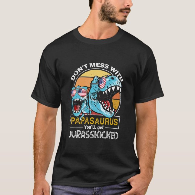 Camiseta Filho Papassauro Você vai pegar o Pai do Pai Juras (Frente)