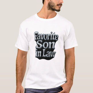 Camiseta Filho político favorito Prata Cromo Metal Líquido