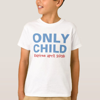 Camiseta Filho Único Expirando Azul Engraçado Irmão Mais Ve