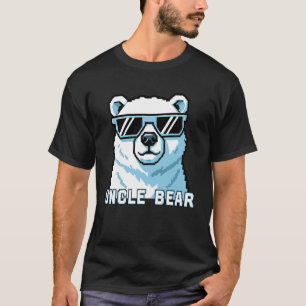 Camiseta Filho Urso Pixel Urso Óculos de Sol
