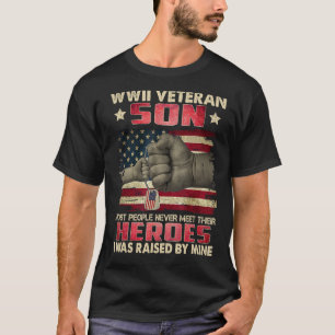 Camiseta Filho Veterano Da WWII Fui Criado Pela Minha Fath 
