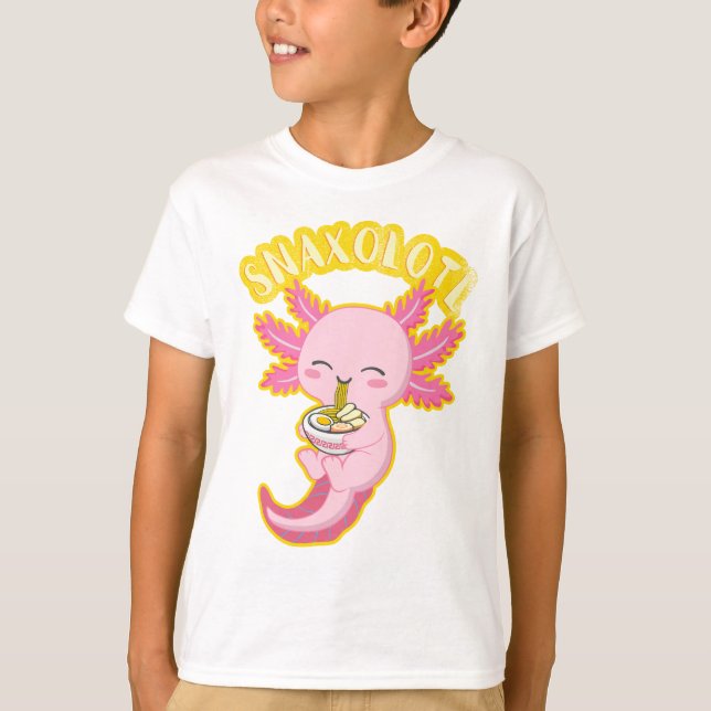 Camiseta Filhos Axolotl Cuta Axolotl Engraçados (Frente)