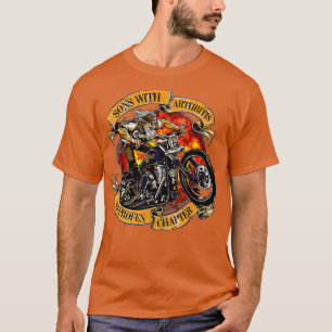 Camiseta Filhos Com Artrite Ibuprofeno Capítulo Motociclo