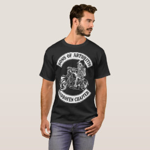 Camiseta filhos da motocicleta do capítulo da artrite