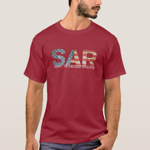 Camiseta Filhos da Revolução Americana SAR Est 1889 Orgulho