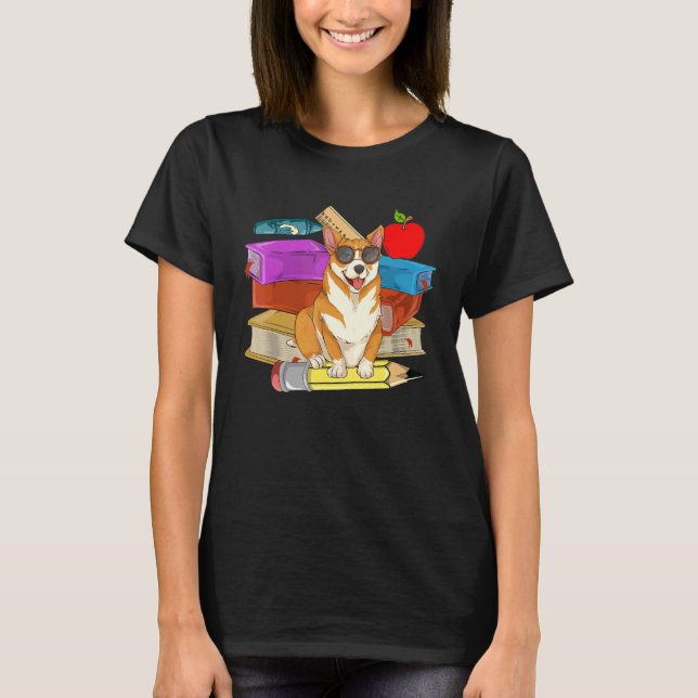 Camiseta Filhos de Cachorro Estudante Óculos Solares Cute C (Frente)