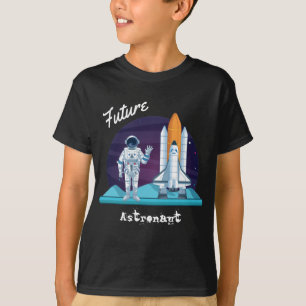 Camiseta Filhos de Cartoons do Shuttle Espacial Waving