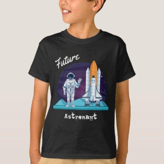 Camiseta Filhos de Cartoons do Shuttle Espacial Waving
