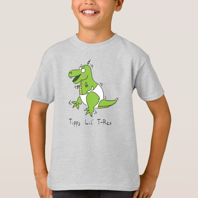 Camiseta Filhos De Dinossauro Cute Baby T-Rex (Frente)