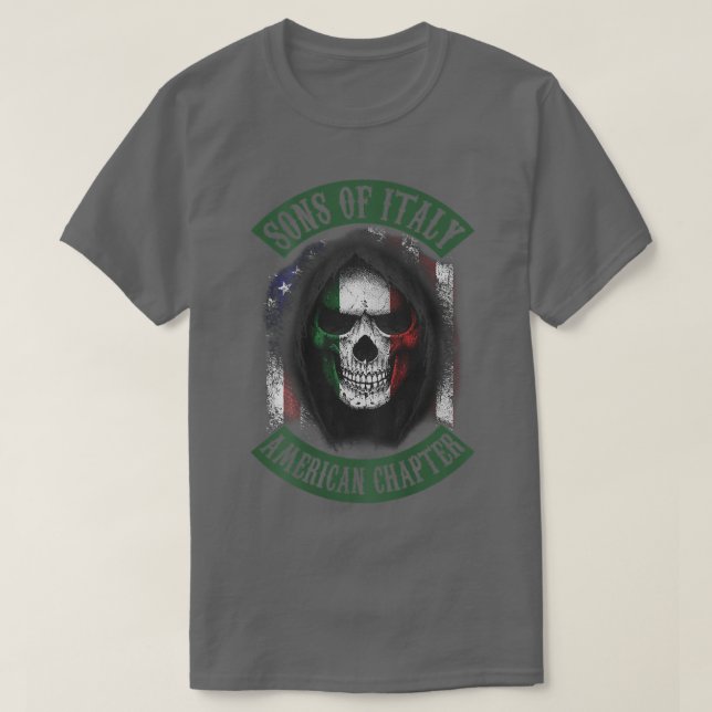 Camiseta filhos de Itália, capítulo americano (Frente do Design)
