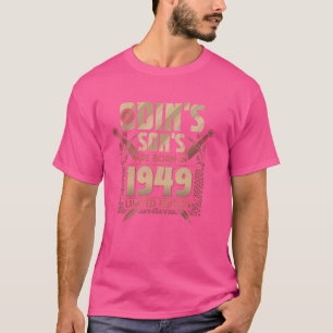 Camiseta Filhos de Odin são Nasceres em 1949 Viking 75º Ani