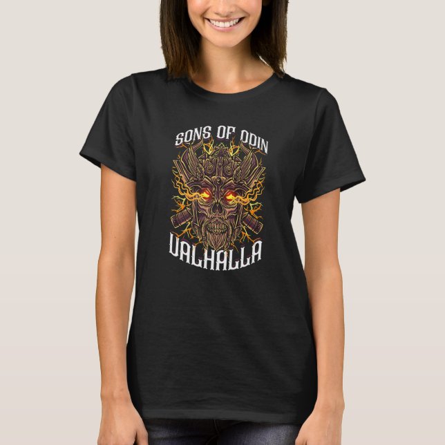 Camiseta Filhos de Odin Valhalla Viking (Frente)