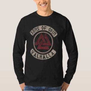 Camiseta Filhos de Odin Viking Valhalla Midgard Vintage Nór