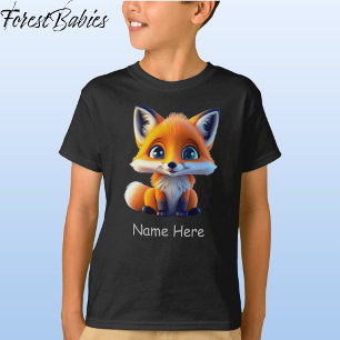 Camiseta Filhos de Raposa-Bebê Cachorro de animais selvagen